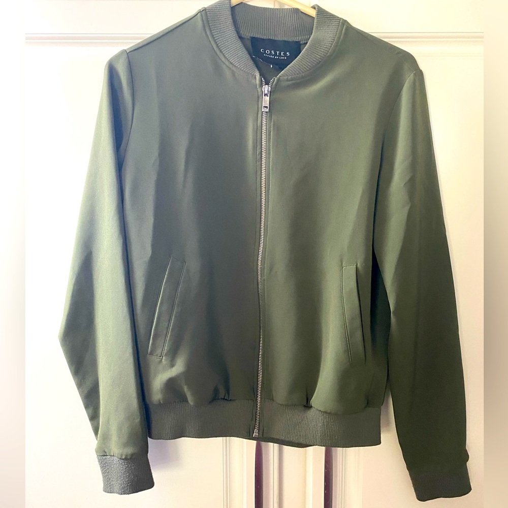 COSTES bomber jacket, size small,Army Green,full zip, 2 functional front pockets